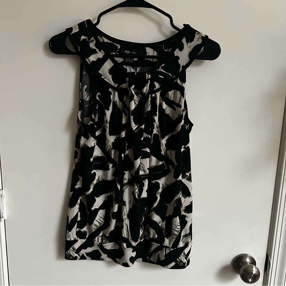 Style & Co, Women, Black and Beige Top - Picture 8 of 10